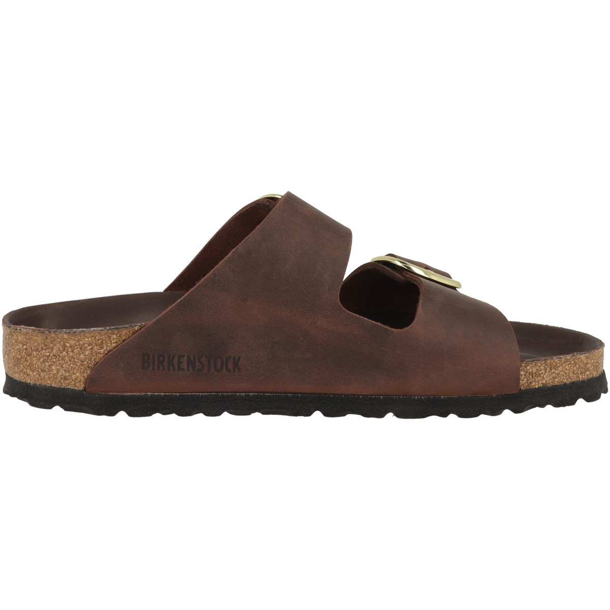 Birkenstock Arizona Big Buckle Geöltes Nubukleder Sandale schmal dunkelbraun