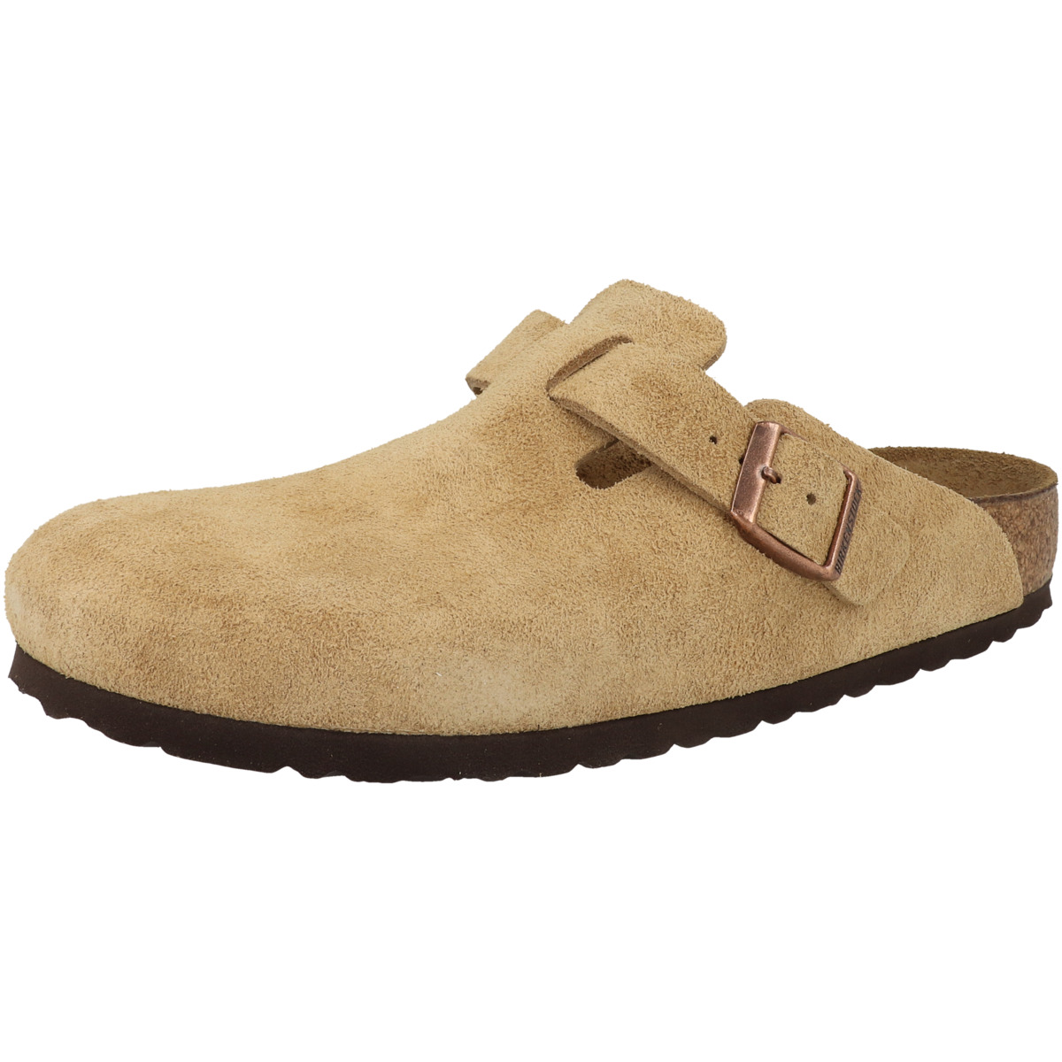 Birkenstock Boston Veloursleder Clogs normal hellbraun