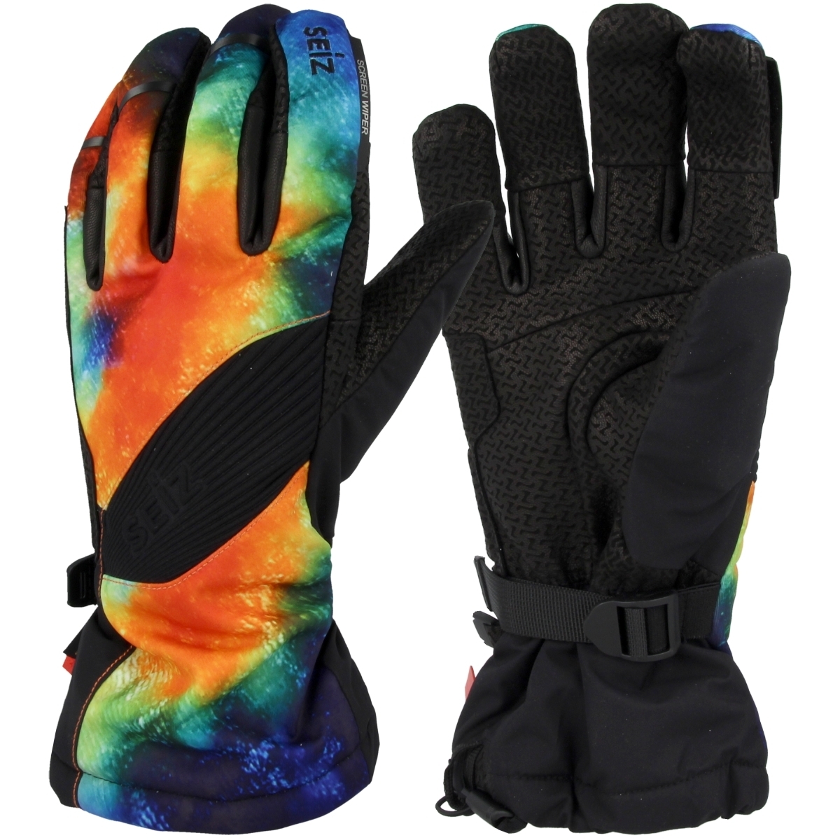 SEIZ Rainbow Handschuhe schwarz