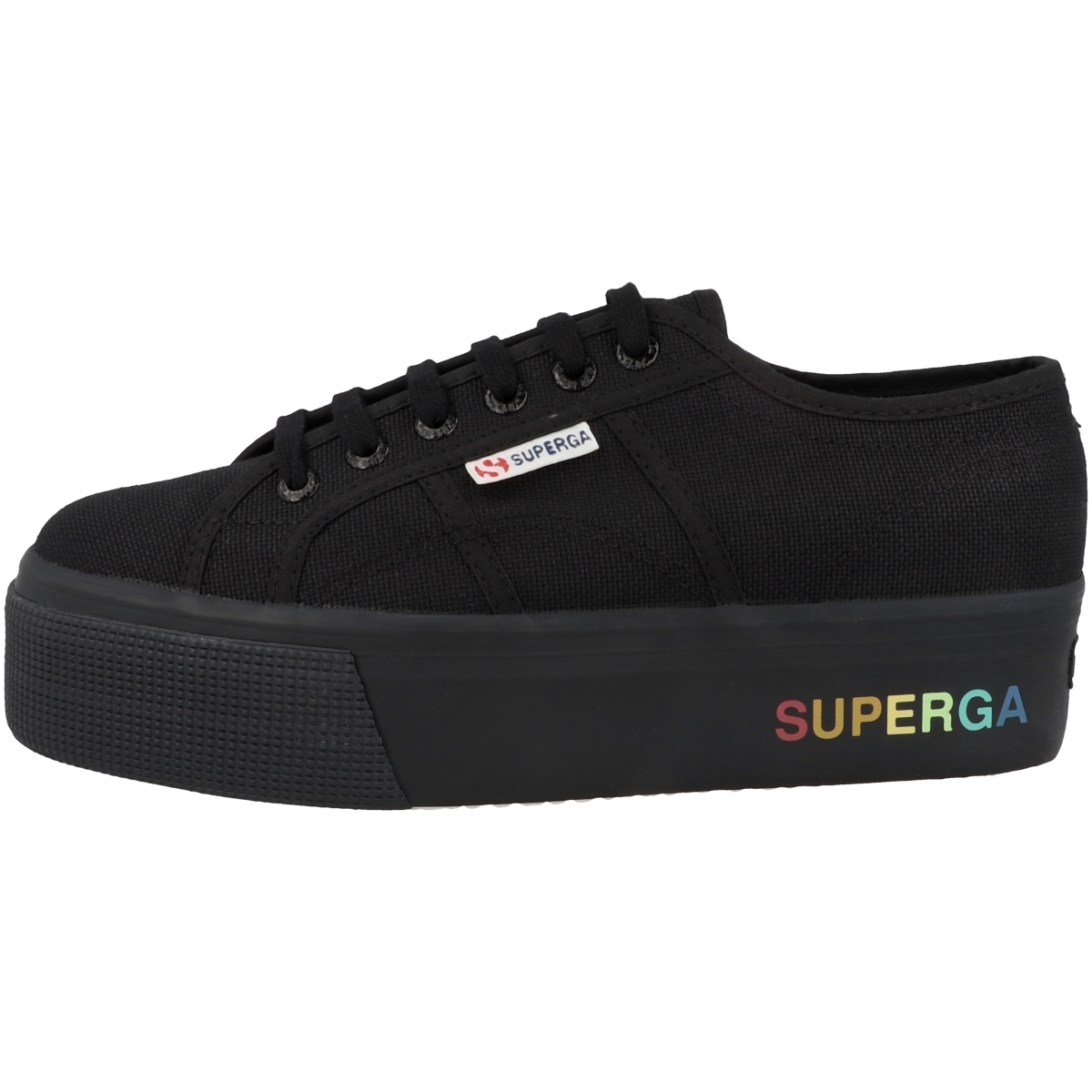 Superga 2790 Platform Shaded Lettering Sneaker schwarz