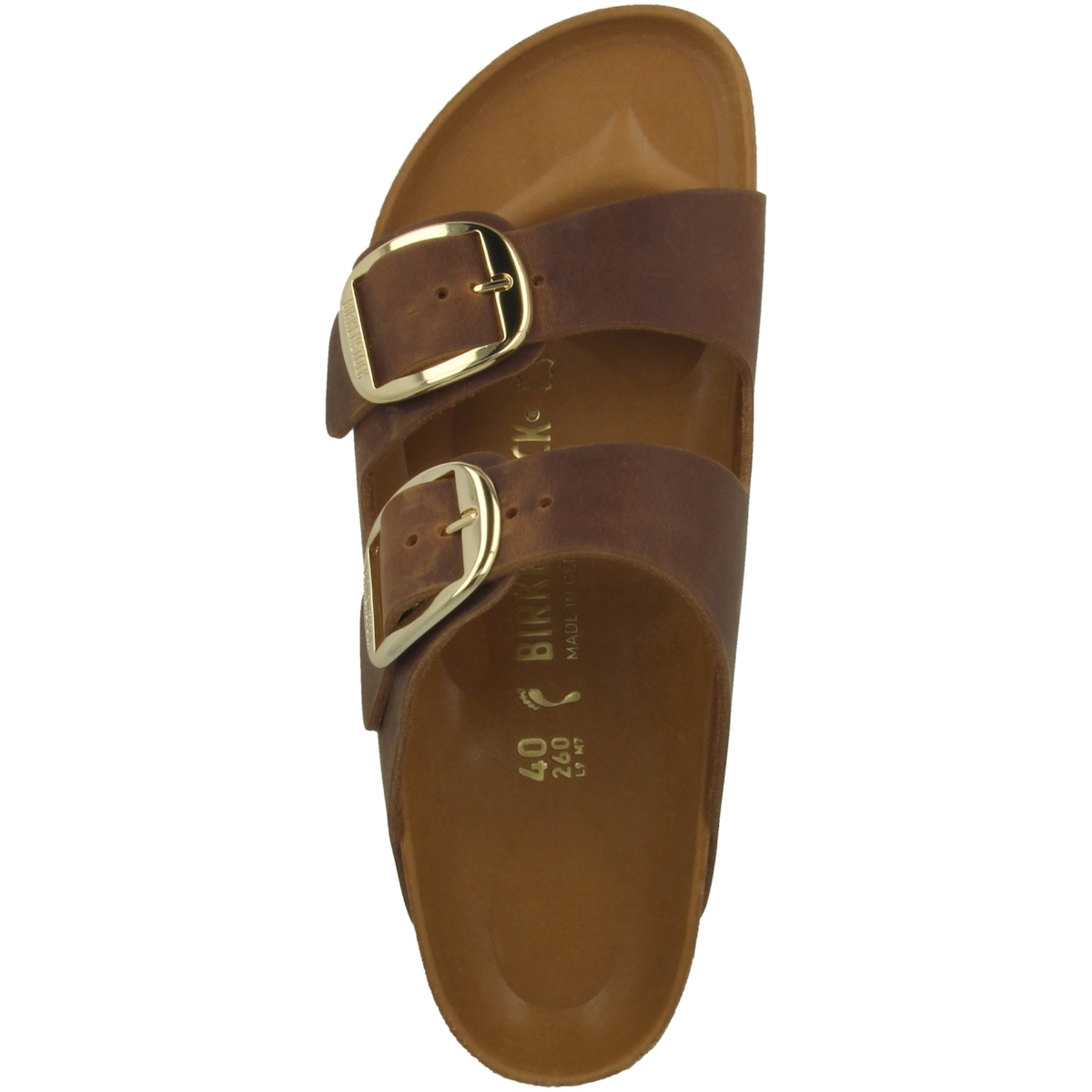 Birkenstock Arizona Big Buckle Geöltes Nubukleder Sandale schmal braun