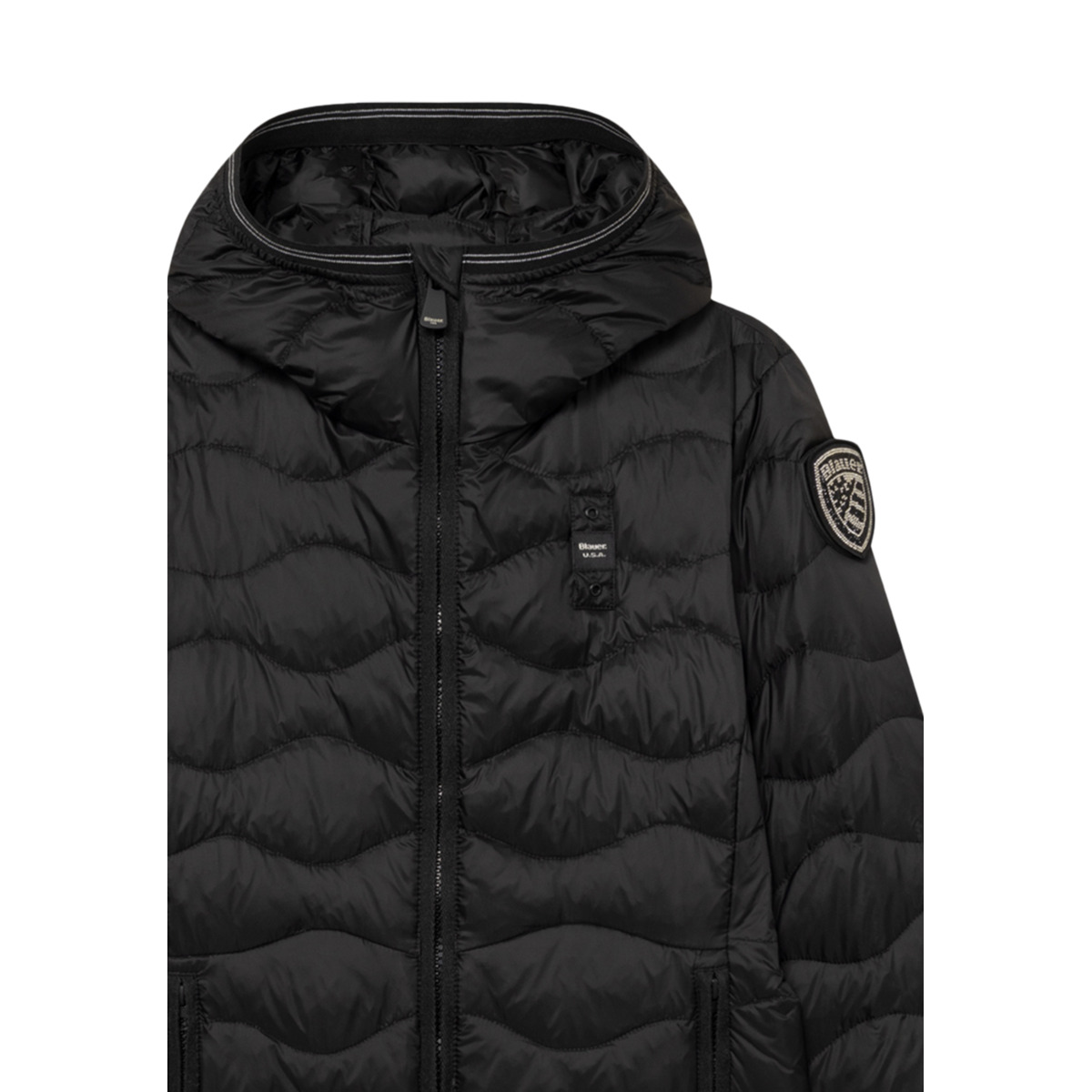 Blauer Camelia Steppjacke schwarz