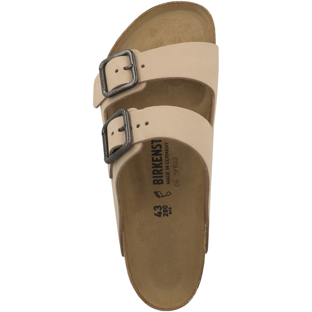 Birkenstock Arizona Wire Buckle Nubukleder Sandale normal beige