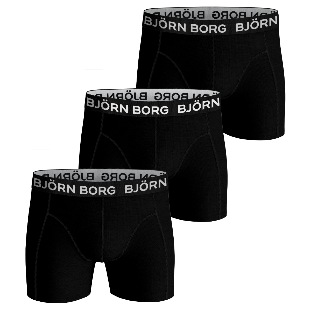 Björn Borg Essential Boxer 3er Pack Boxershorts schwarz