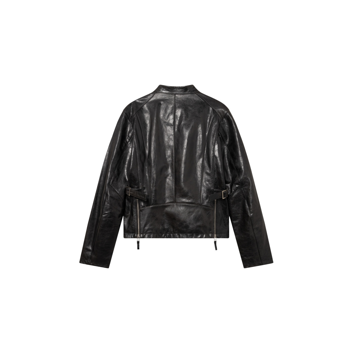 Blauer Libbey Lederjacke schwarz