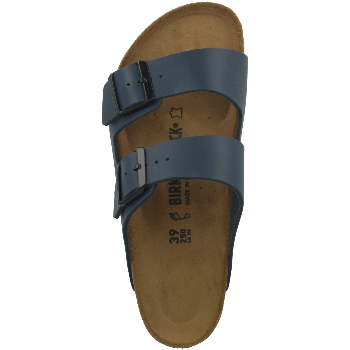 Birkenstock Arizona Glattleder Sandale schmal blau