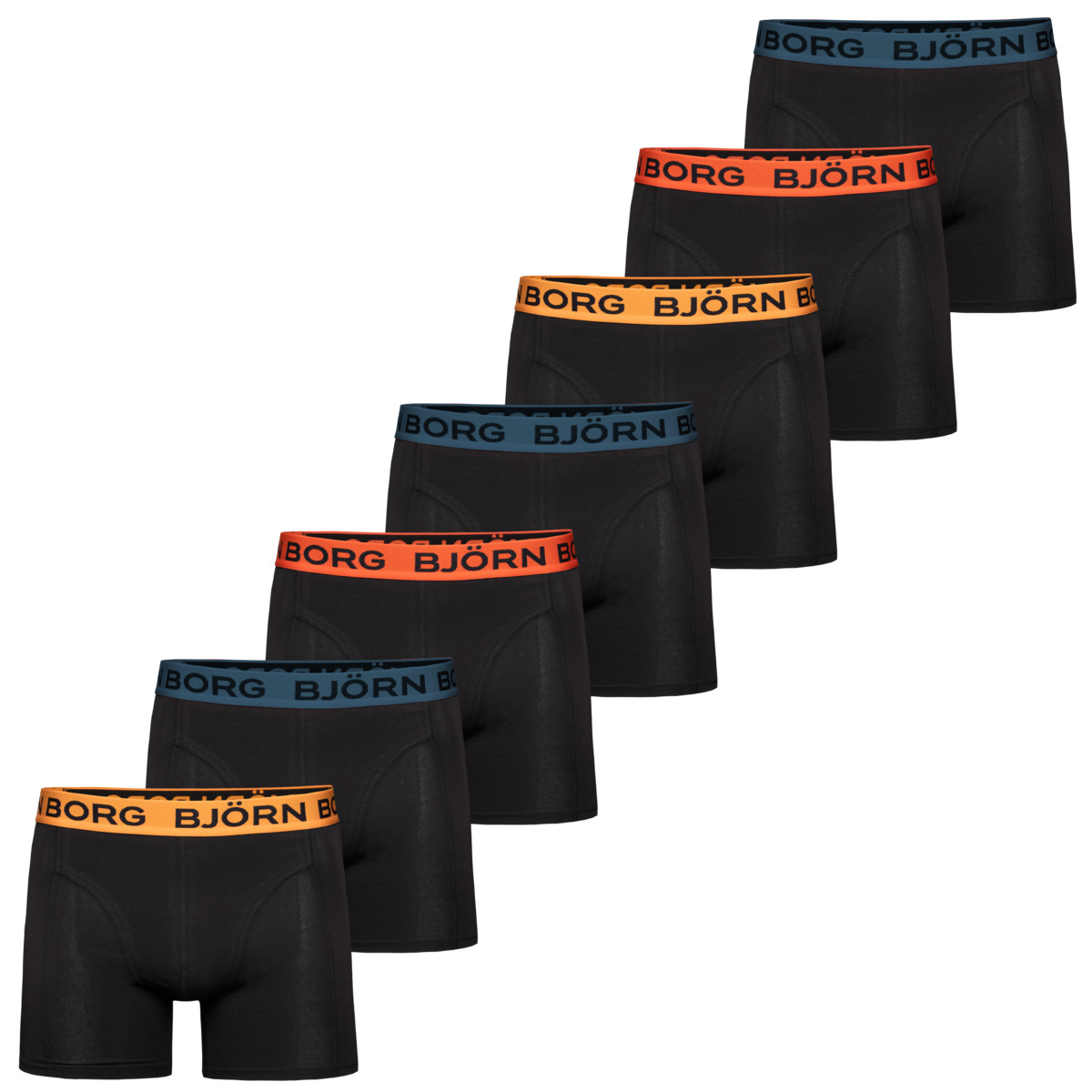 Björn Borg Cotton Stretch Boxer 7er Pack Boxershorts schwarz