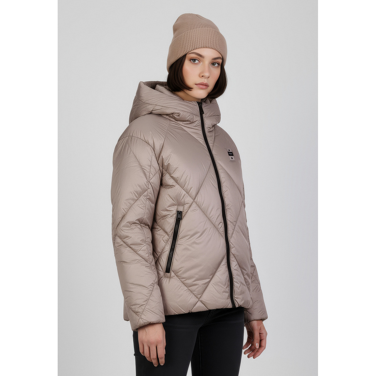 Blauer Lamartine Daunenjacke beige