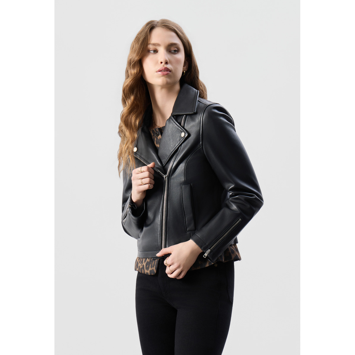 Bolongaro Trevor Molly Biker Lederjacke schwarz