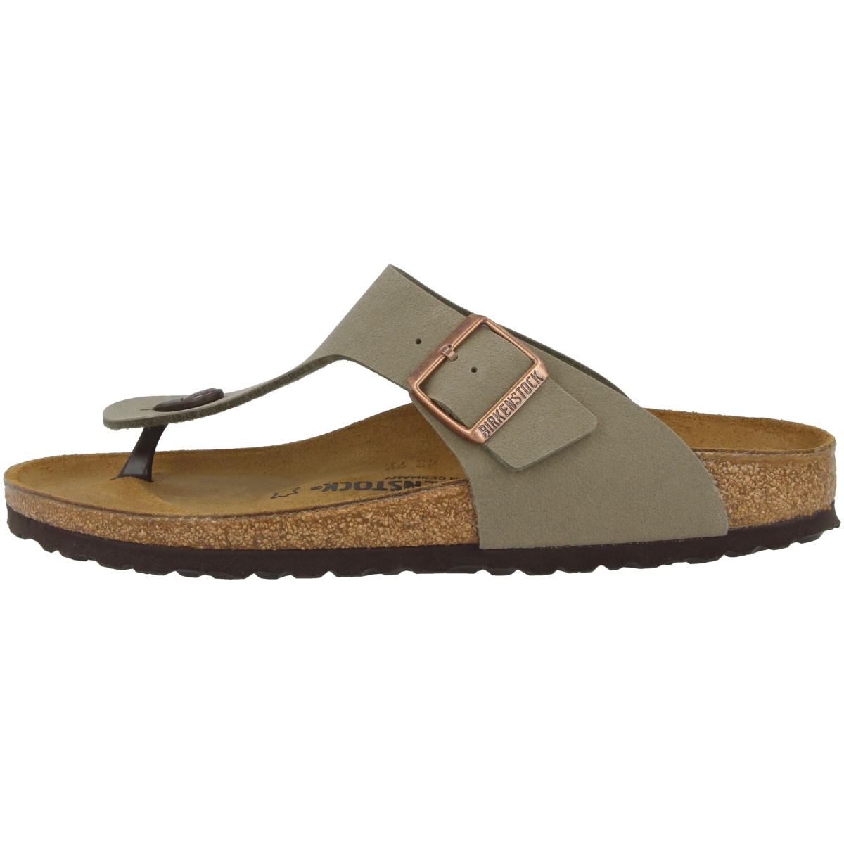 Birkenstock Ramses Birko-Flor Nubuk Zehensandale normal grau