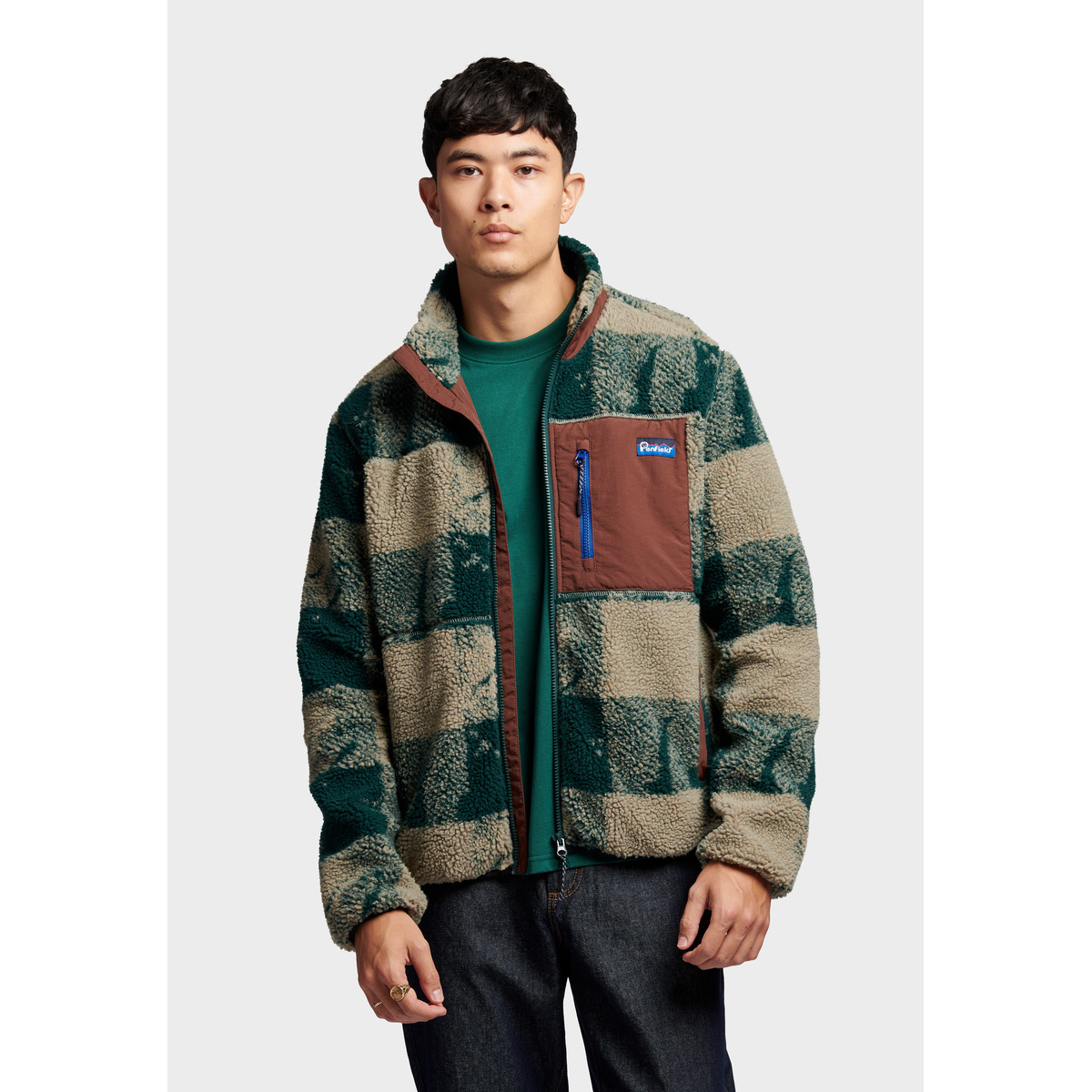 Penfield Textured Check Mattawa Jacket Fleecejacke dunkelgruen