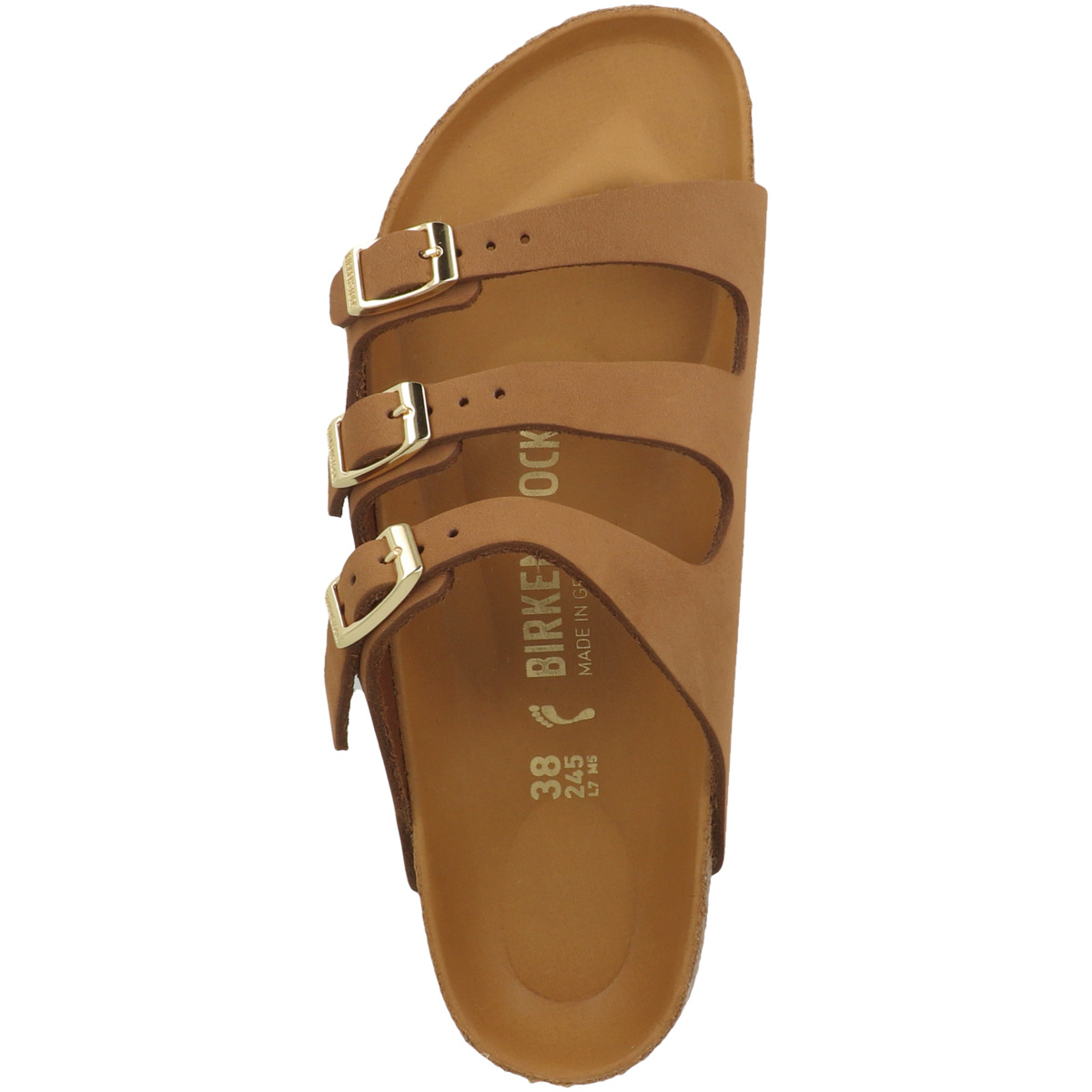 Birkenstock Florida Fresh Nubukleder Sandale schmal braun