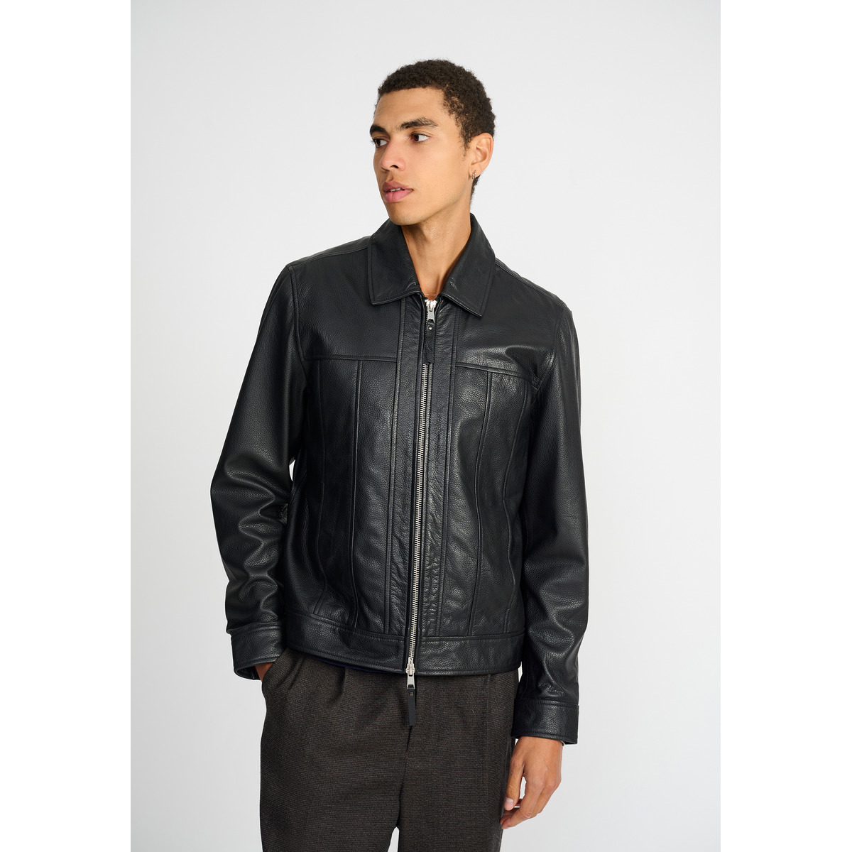 Bolongaro Trevor Carter Jacket Lederjacke schwarz