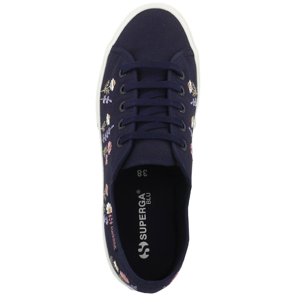 Superga 3750 Flower Embroidery Leggera Sneaker low blau