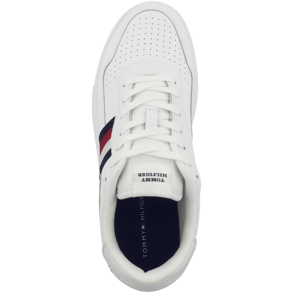 Tommy Hilfiger Supercup Leather Stripes Sneaker weiss