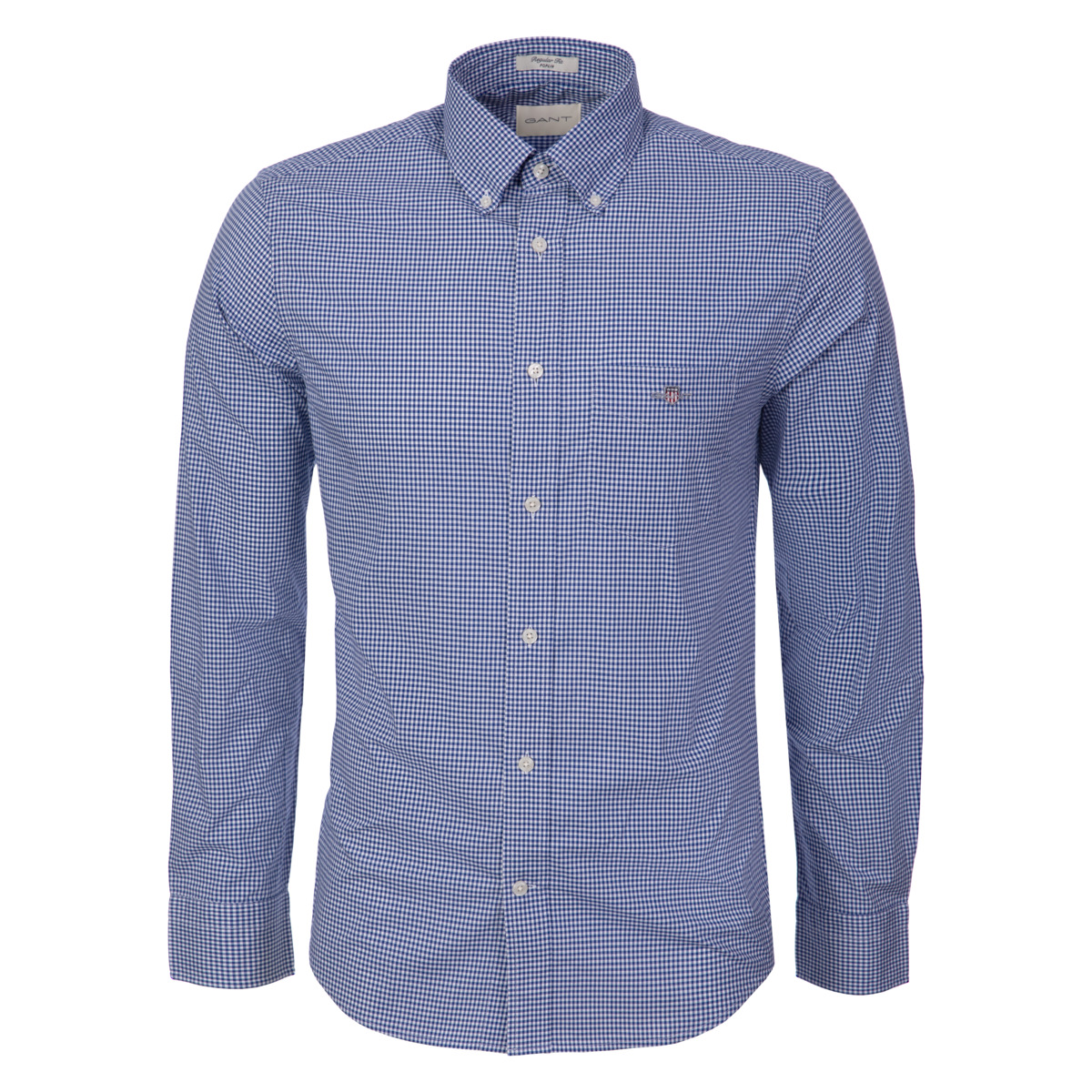 GANT Reg Classic Poplin Gingham Hemd blau