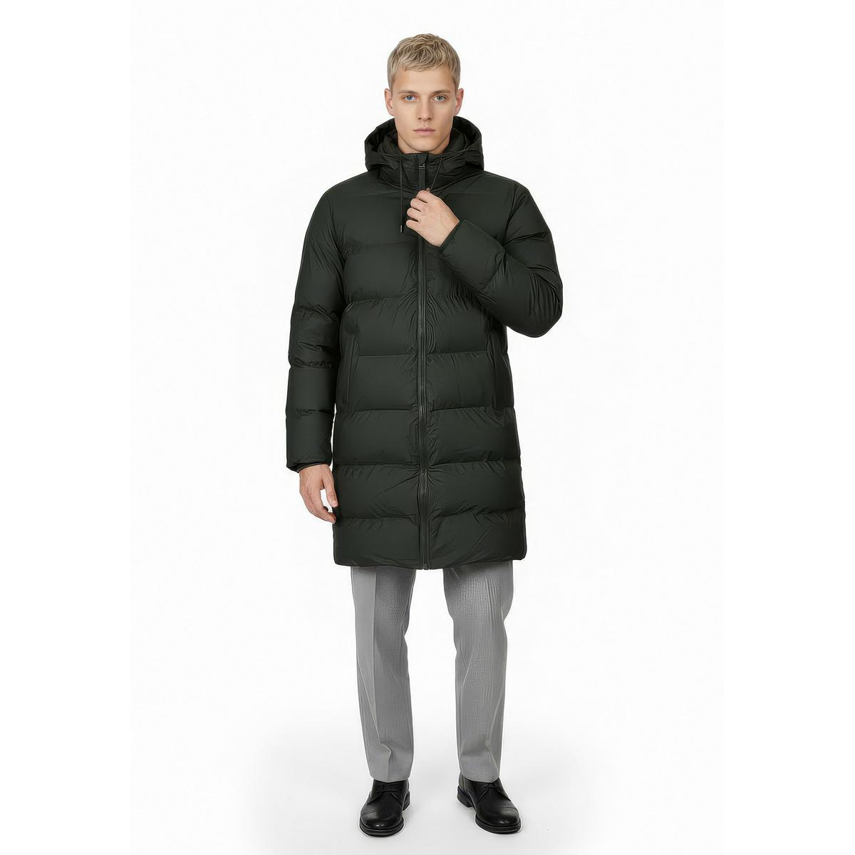 Rains Alta Longer Puffer Jacket W3T3 Winterjacke dunkelgruen