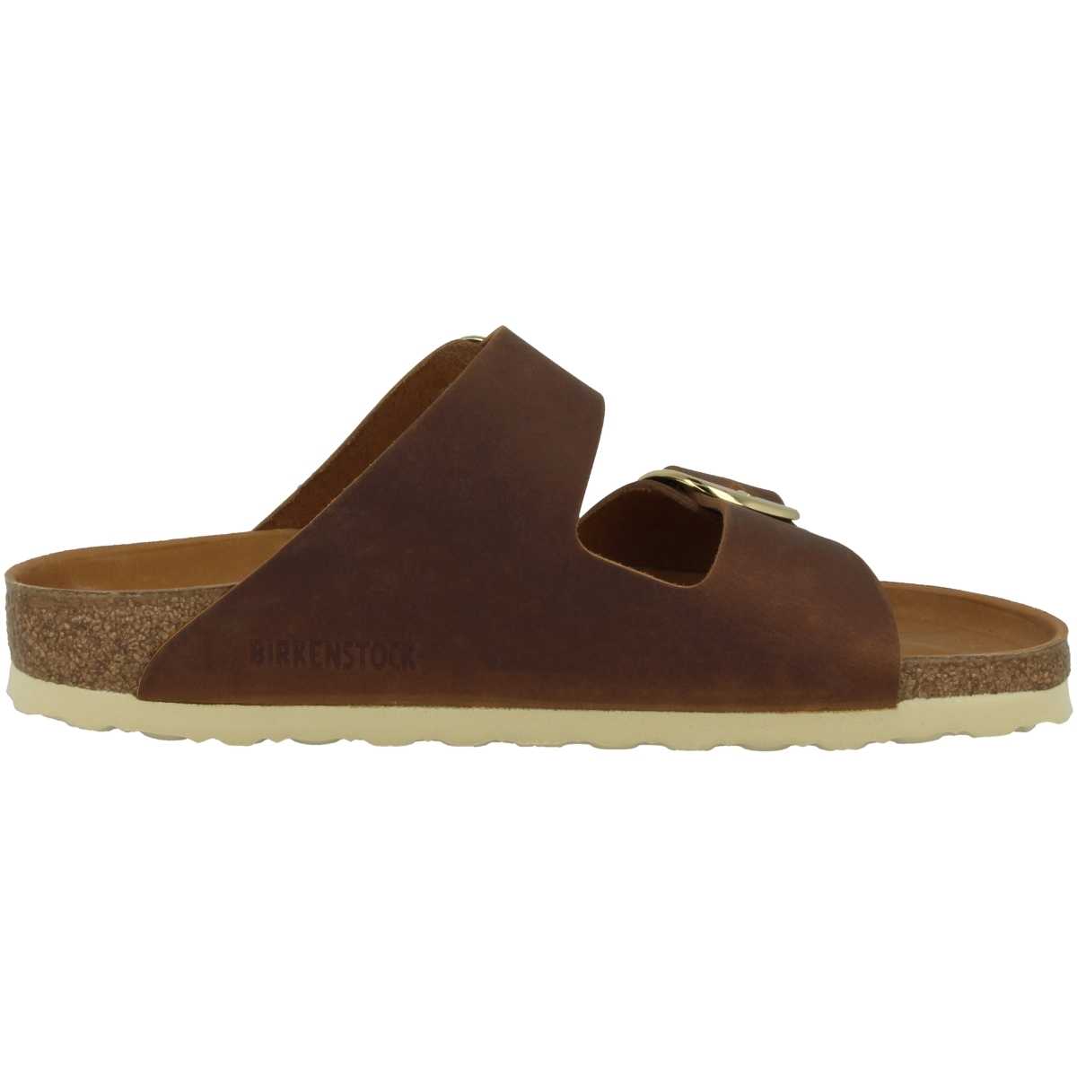 Birkenstock Arizona Big Buckle Geöltes Nubukleder Sandale schmal braun