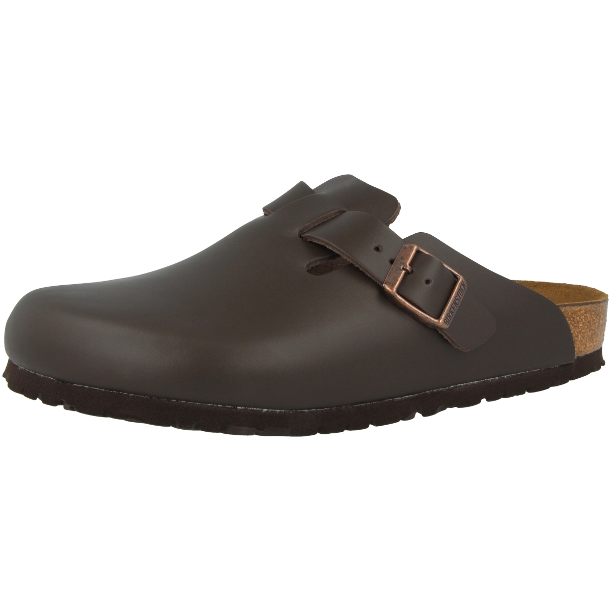 Birkenstock Boston Glattleder Clogs schmal braun