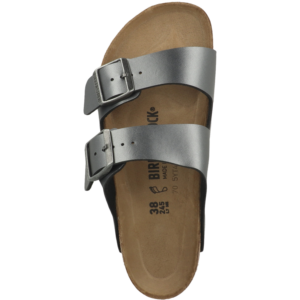 Birkenstock Arizona Birko-Flor Metallic Sandale normal schwarz