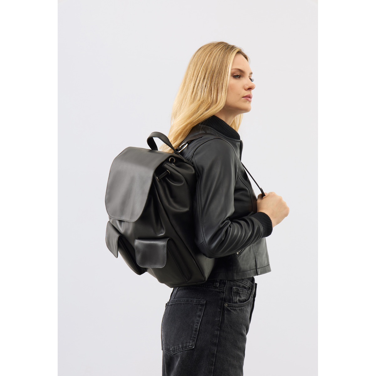 Bolongaro Trevor Phoebe Backpack Lederrucksack schwarz