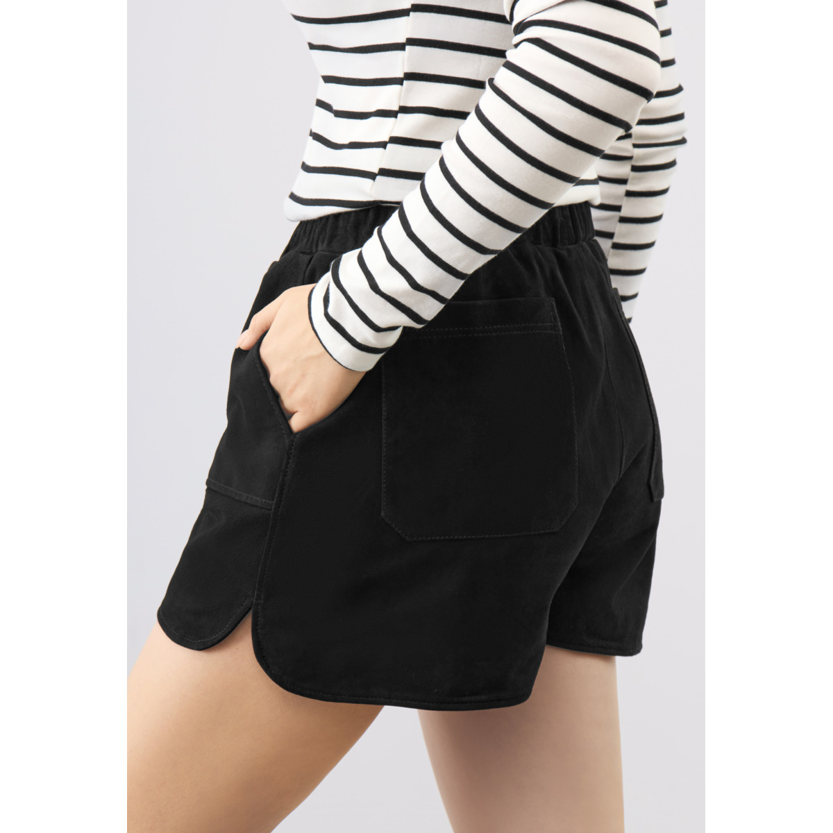 Bolongaro Trevor Tracie Short Ledershorts schwarz