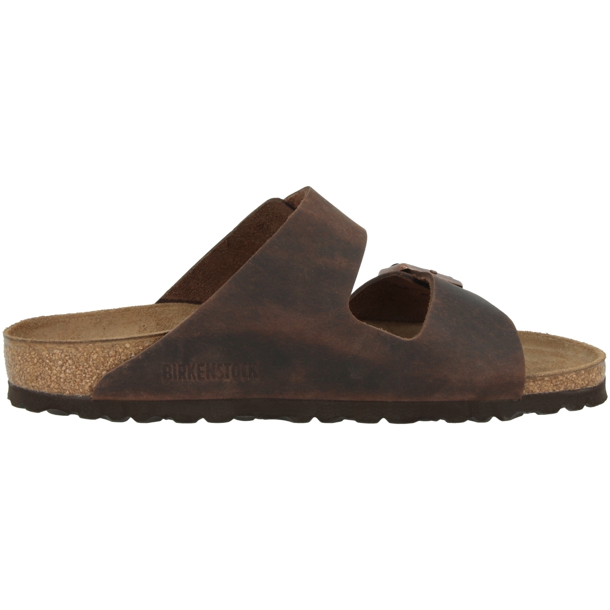 Birkenstock Arizona geöltes Nubukleder Sandale normal braun