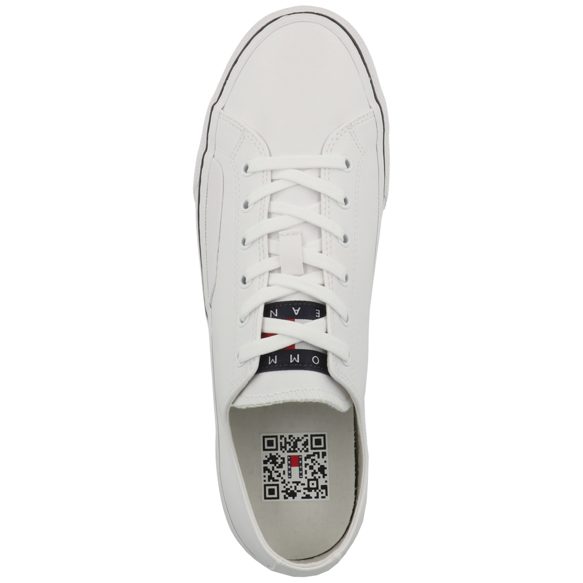 Tommy Hilfiger Tommy Jeans Mens Leather Vulc Sneaker weiss