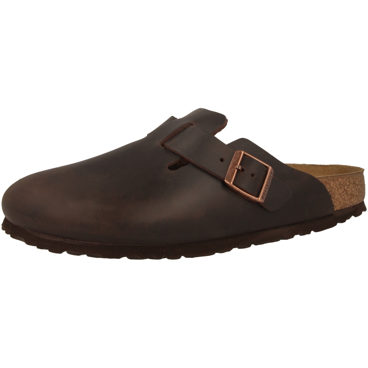 Birkenstock Boston Geöltes Nubukleder Clogs schmal dunkelbraun