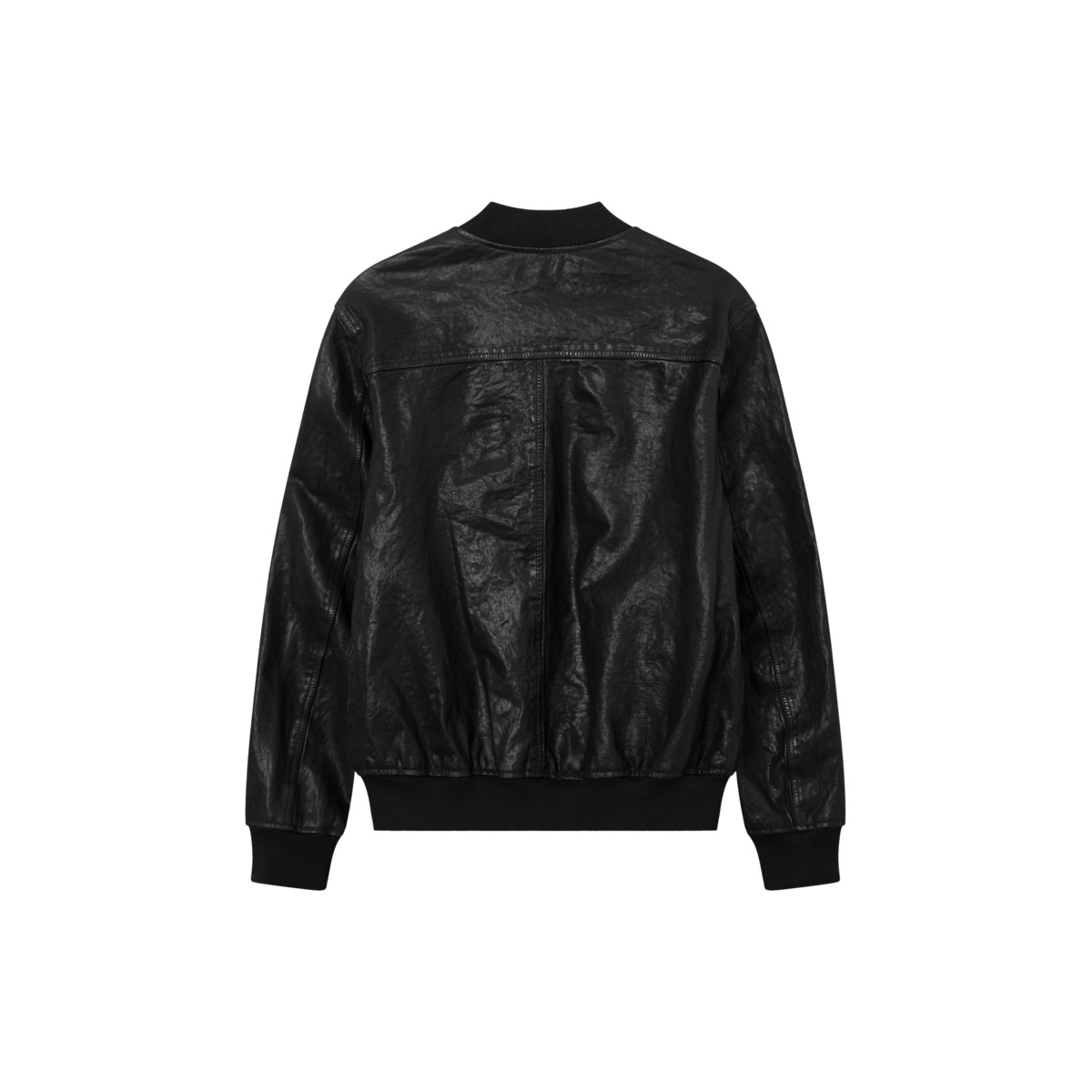 Blauer Faulkner Lederjacke schwarz