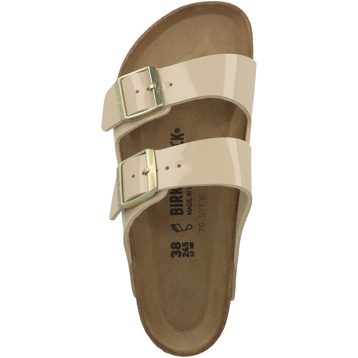 Birkenstock Arizona Birko-Flor Patent Sandale normal beige