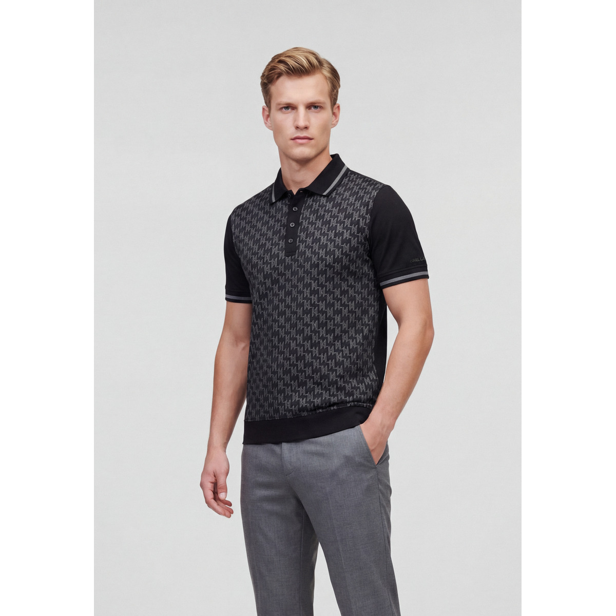 KARL LAGERFELD 745007 Poloshirt schwarz