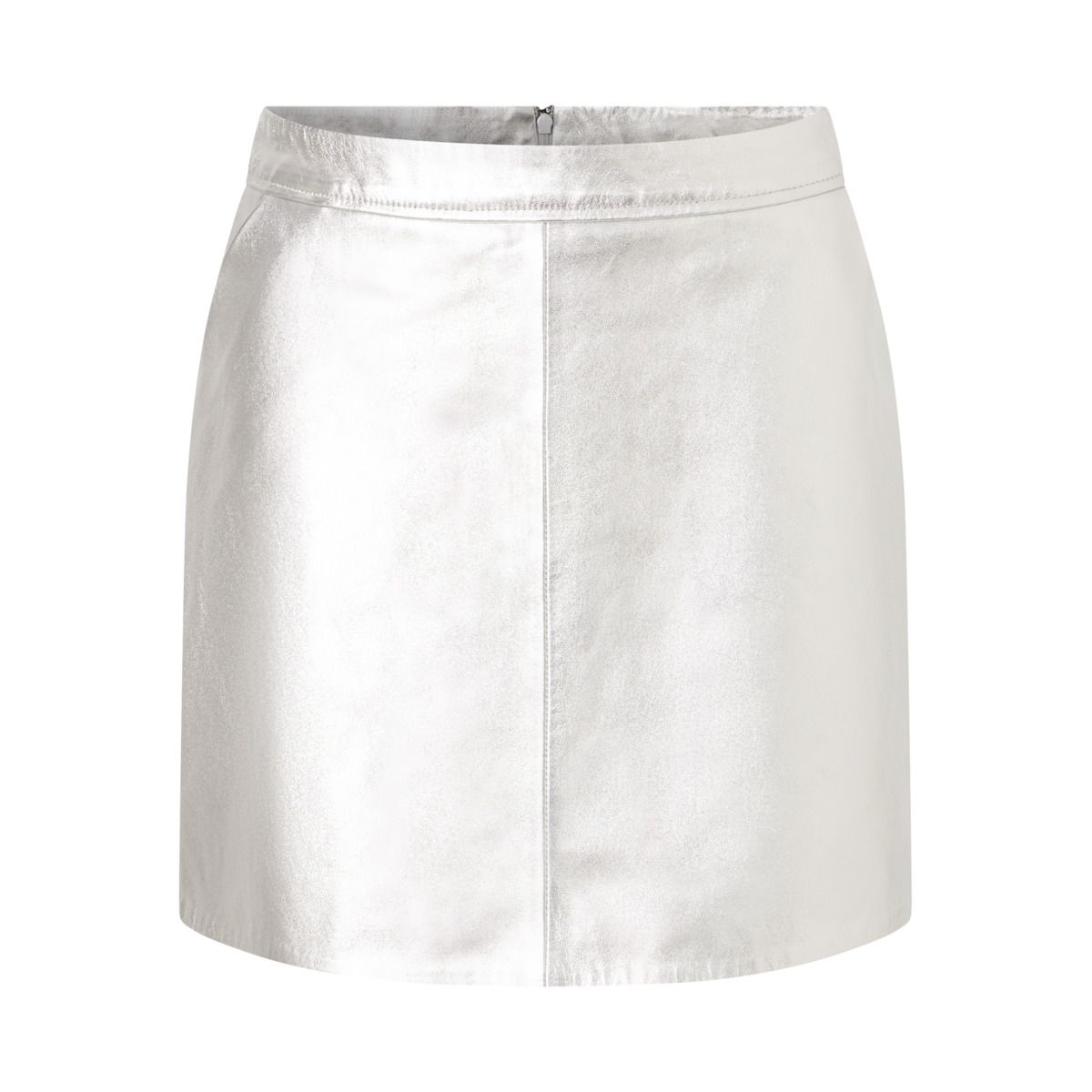 Bolongaro Trevor Heather Mini Skirt Lederrock silber