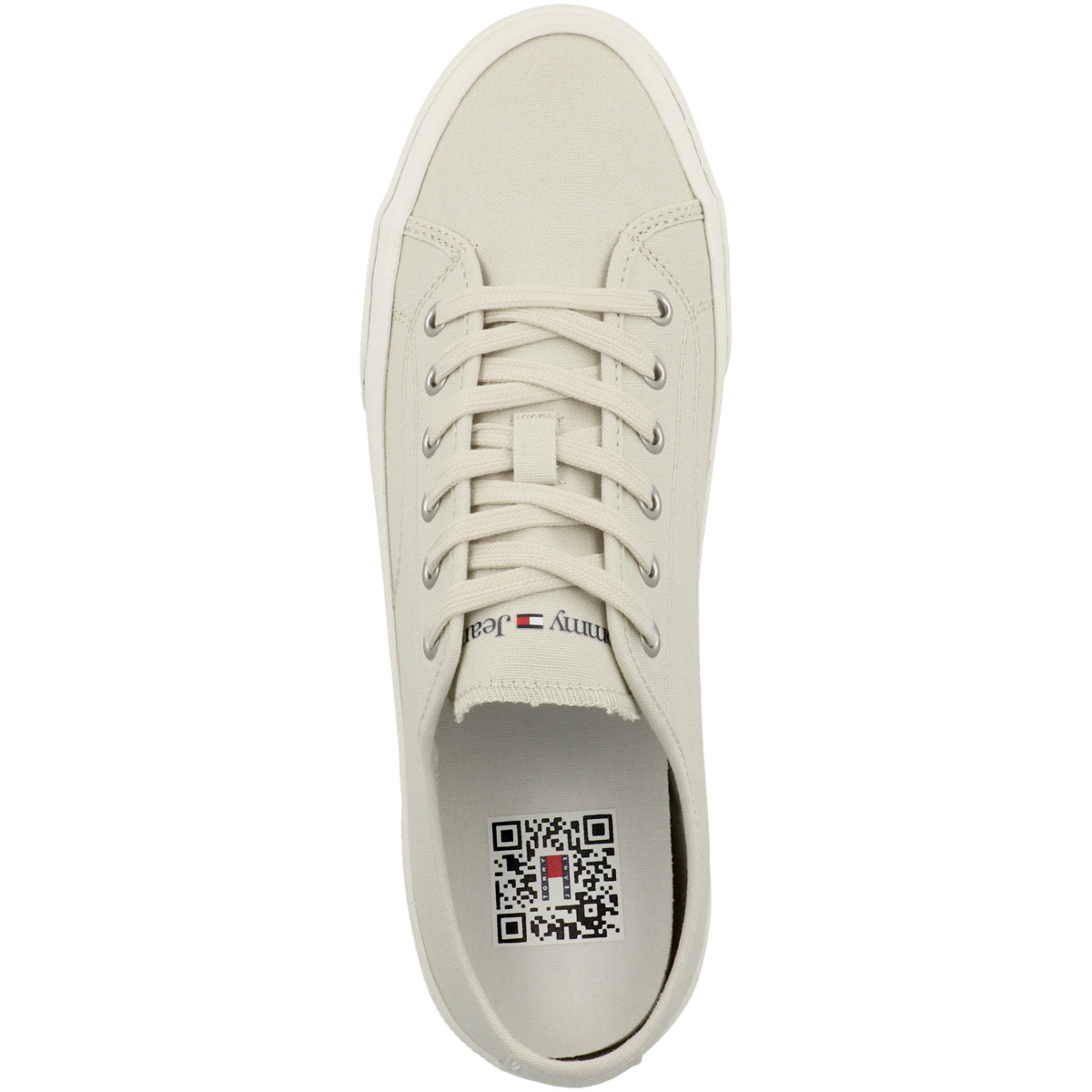 Tommy Hilfiger Tommy Jeans Lace Up Canvas Color Sneaker beige