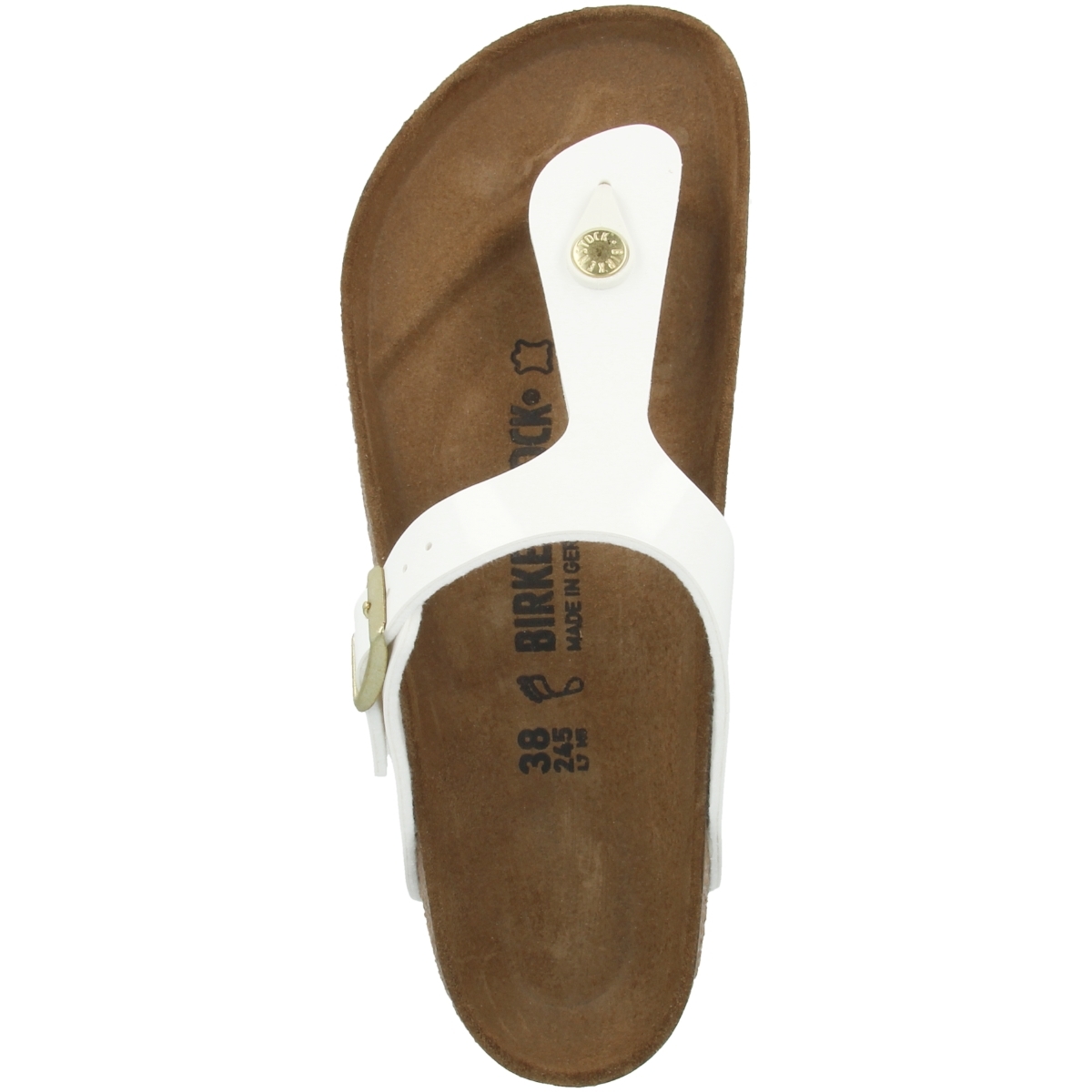Birkenstock Gizeh Birko-Flor Lack Zehensandale normal weiss