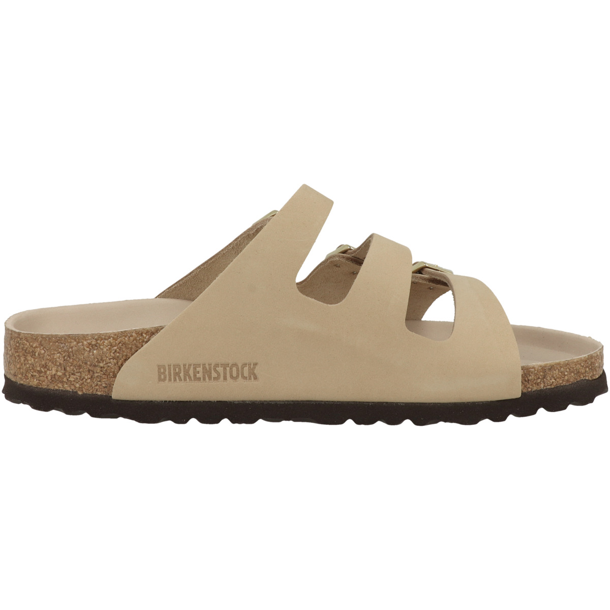 Birkenstock Florida Fresh Nubukleder Sandale schmal beige