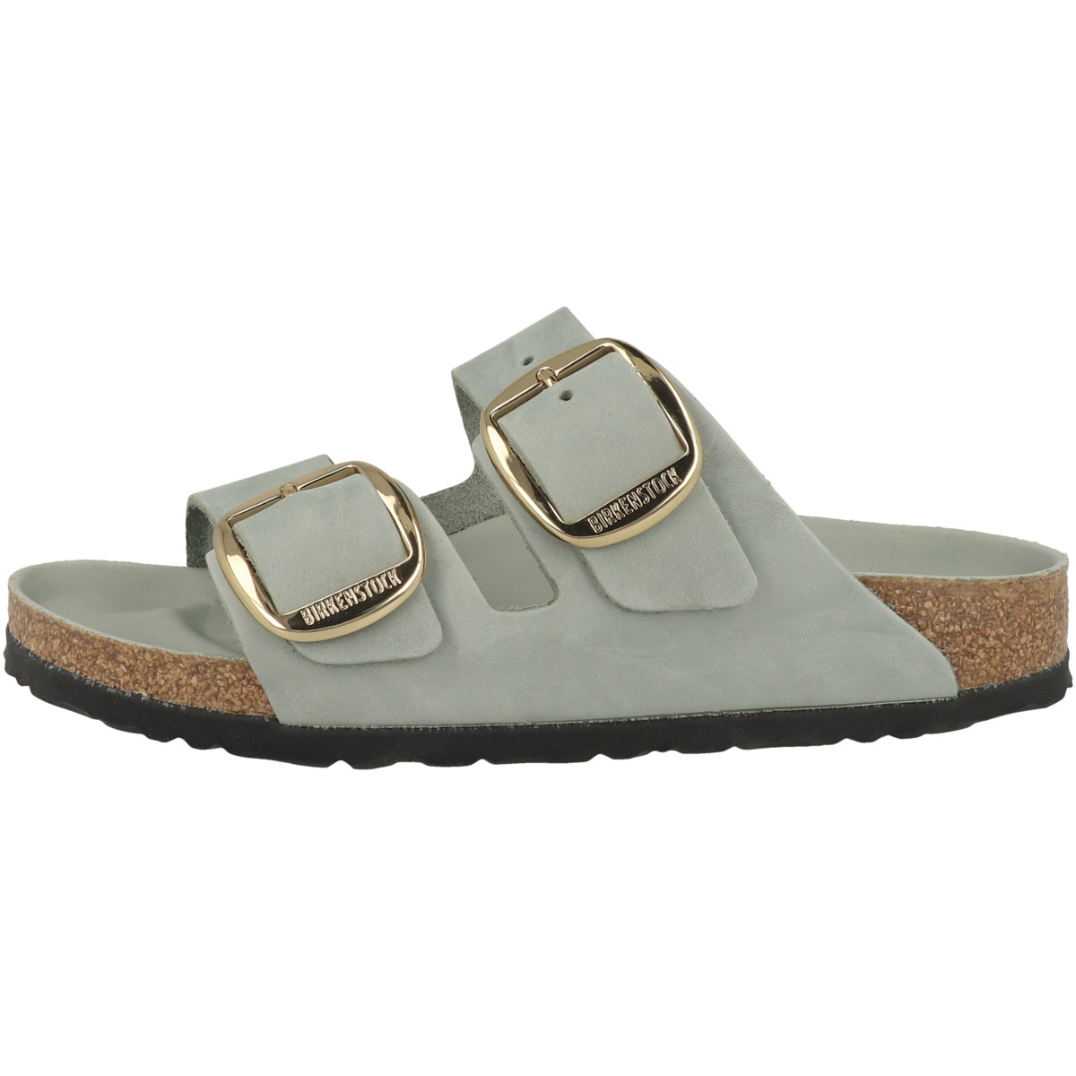 Birkenstock Arizona Big Buckle Geöltes Nubukleder Sandale schmal hellgruen