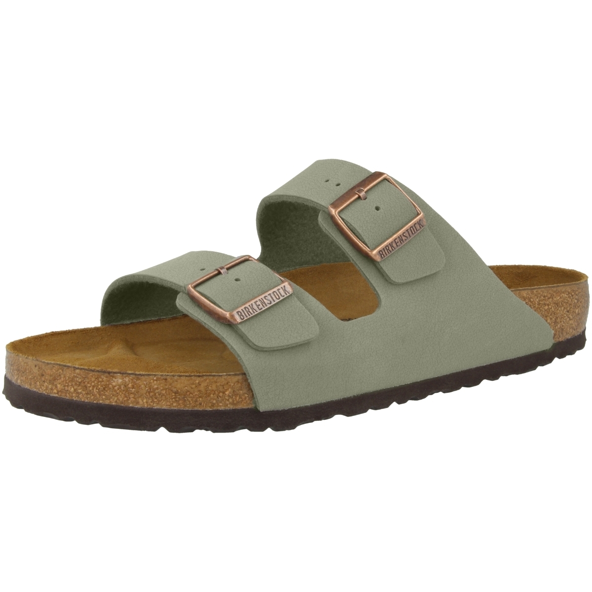 Birkenstock Arizona Birko-Flor Nubuk Sandale normal grau