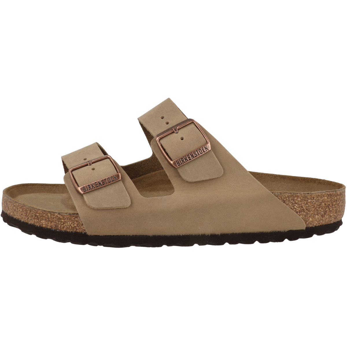 Birkenstock Arizona geöltes Nubukleder Sandale Weichbettung normal braun