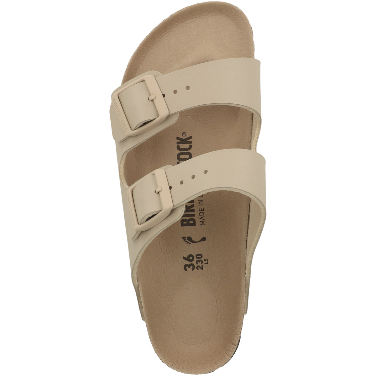 Birkenstock Arizona Birko-Flor Sandale schmal beige