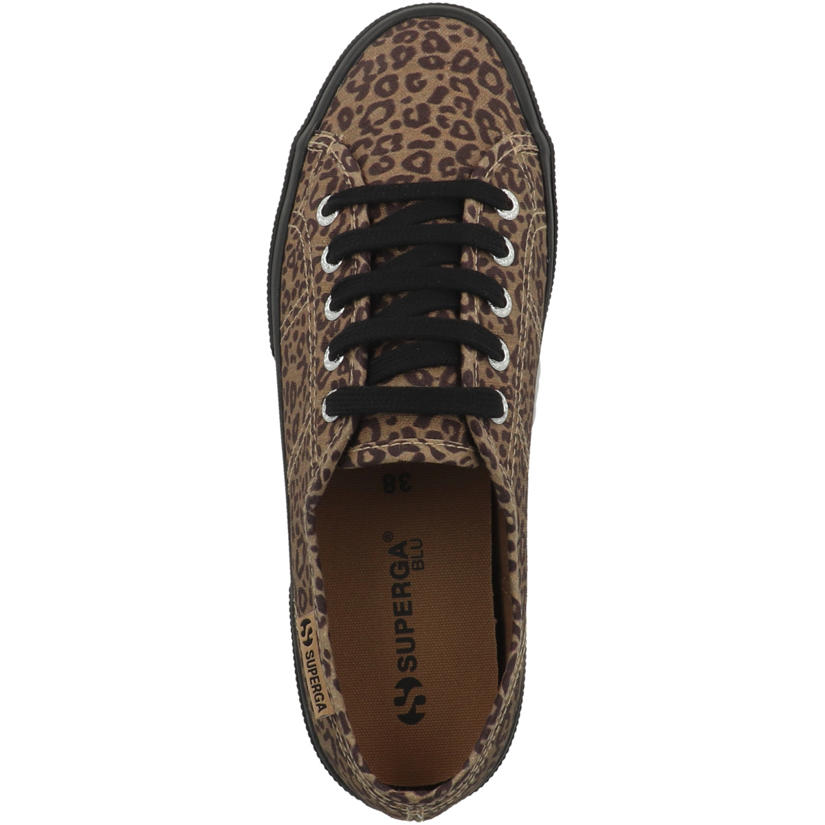 Superga 3750 Black Leopard Print Leggera Sneaker low braun
