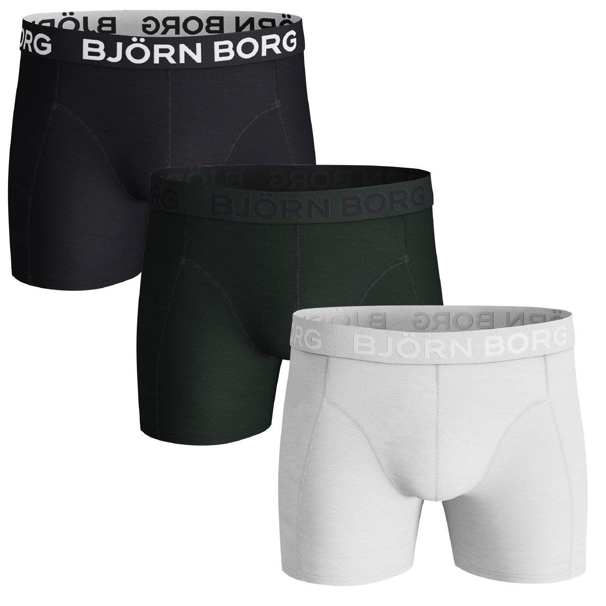 Björn Borg Sammy Seasonal Solid 3er Pack Boxershorts multicolor