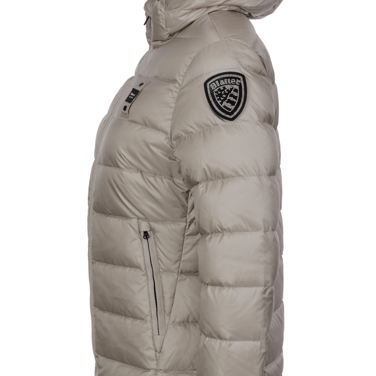 Blauer Charme Daunenjacke grau