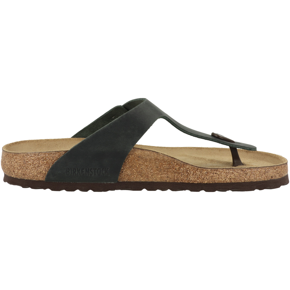 Birkenstock Gizeh geöltes Nubukleder Zehensandale normal gruen