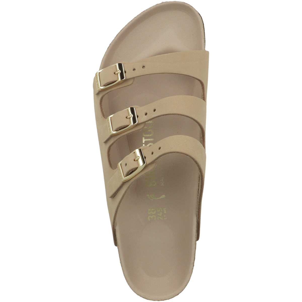 Birkenstock Florida Fresh Nubukleder Sandale schmal beige