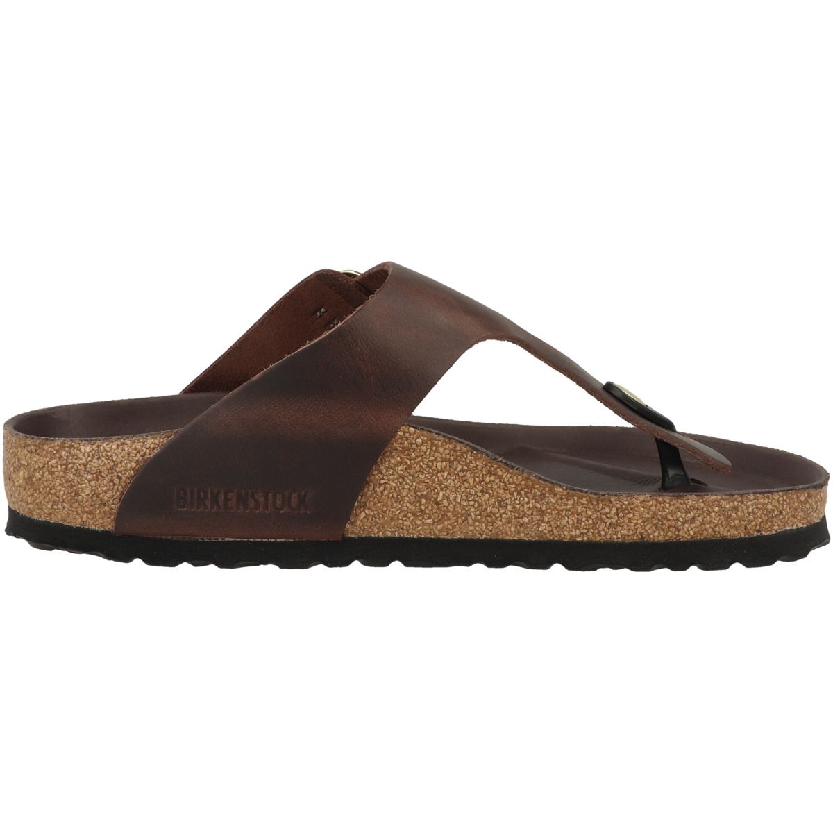 Birkenstock Gizeh Big Buckle geöltes Naturleder Sandale normal dunkelbraun