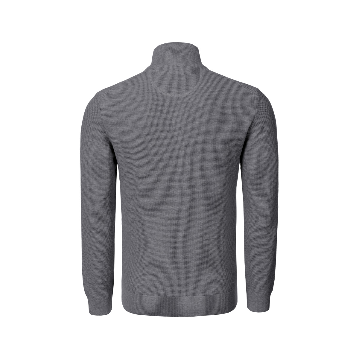 GANT Micro Textured Cotton Zip  Strickjacke dunkelgrau