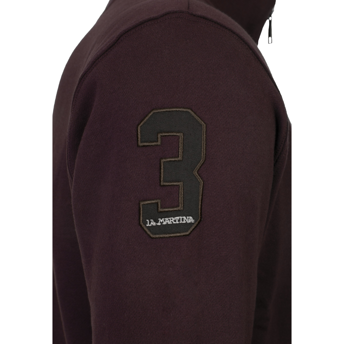 La Martina MBF301 Sweatjacke bordeaux