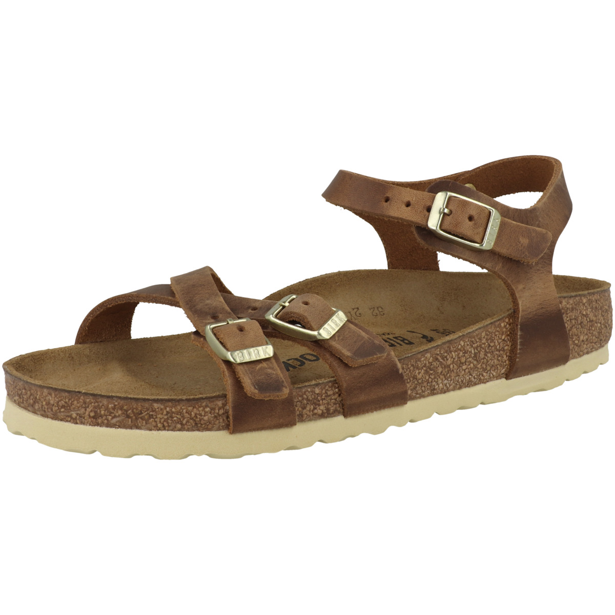 Birkenstock Kumba geöltes Nubukleder Sandale schmal braun