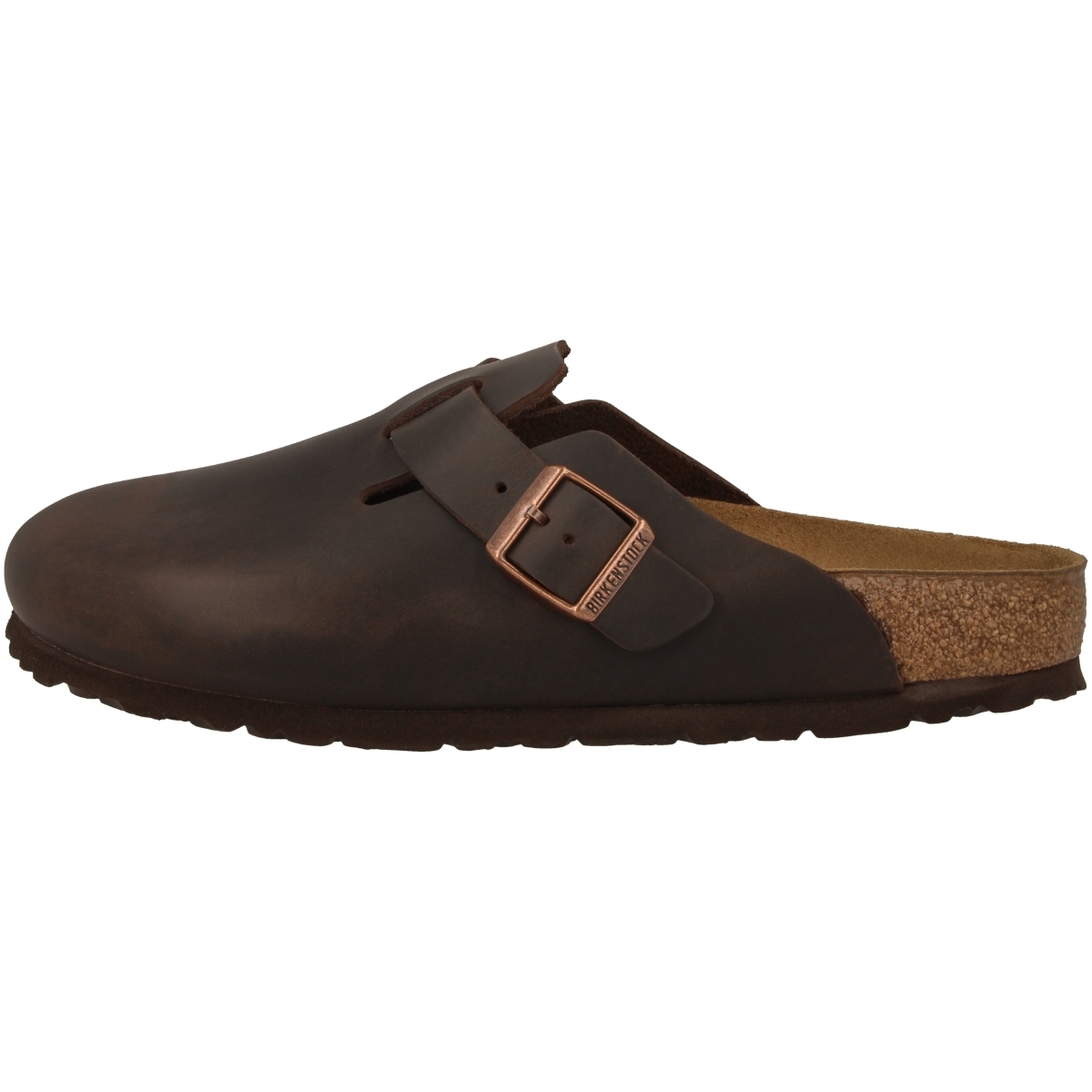 Birkenstock Boston Geöltes Nubukleder Clogs schmal dunkelbraun